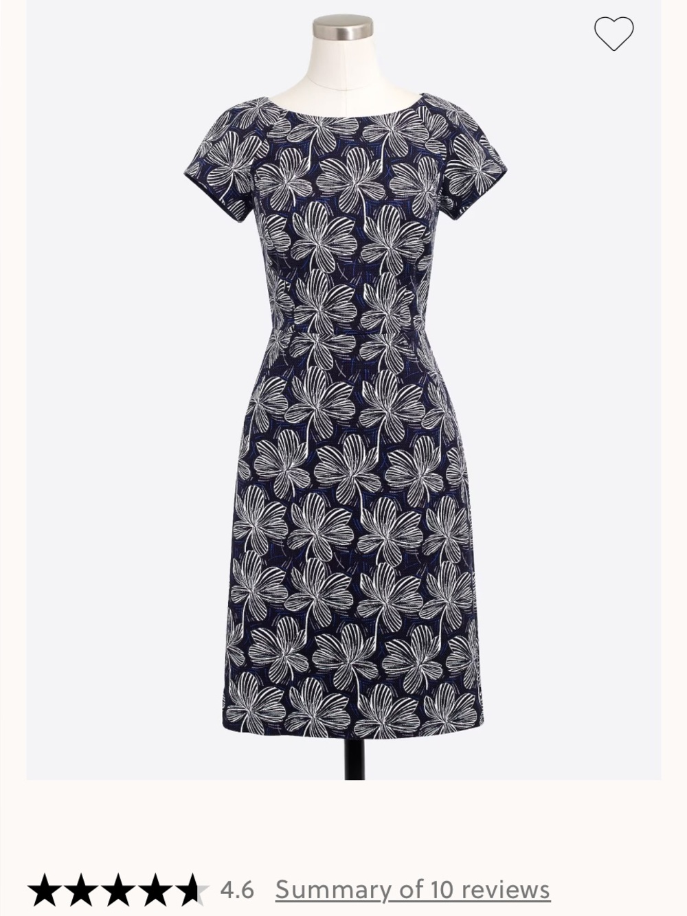 J Crew Basketweave Navy Ivory Floral Sheath Dress Elegant Printed Women’s Dress